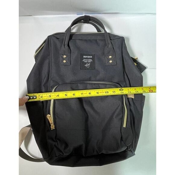 Dad Father Black Diaper Bag Backpack Waterproof Unisex Nursing Baby Card Aofider - Picture 4 of 12